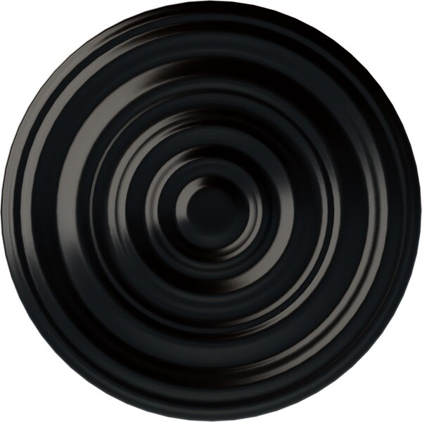 Ekena Millwork Carton Smooth Ceiling Medallion (Fits Canopies up to 9 1/8"), 29 1/8"OD x 1 1/2"P, Jet Black CM29CABLF - main